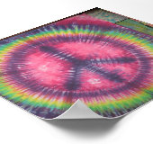 Geweldige Paars Tie Dye Peace Sign Canvas Poster (Hoek)