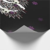 Geweldige Paarse en zwarte Gothic Cadeaupapier (Hoek)