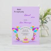 GEWELDIGE PAARSE VERJAARDAG UITNODIGING (Staand voorkant)