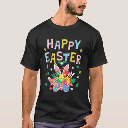 Geweldige Paasdag Bunny Easter Rabbit Eggs Familie T-shirt (Voorkant)