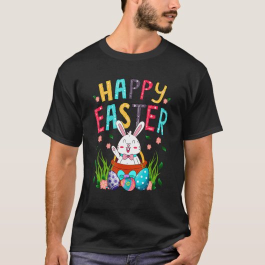 Geweldige paaseieren Happy Paasdag Rabbit T-shirt (Voorkant)