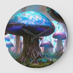 Geweldige paddenstoelen die gloeien grote klok