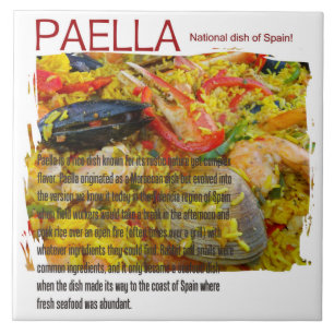 Geweldige Paella Ceramic Tile! Tegeltje