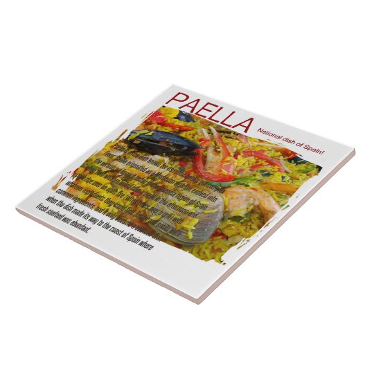 Geweldige Paella Ceramic Tile! Tegeltje (Zijkant)