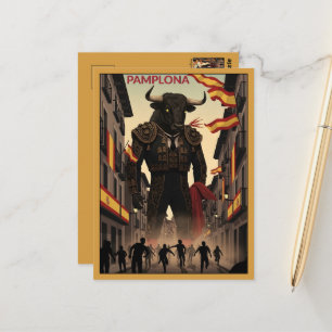 Geweldige Pamplona Reis Briefkaart