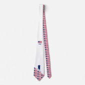 Geweldige pap AMERICAN FLAG Monogram Stropdas (Voorkant)