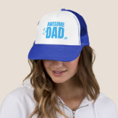 Geweldige pap blauwe tekst trucker pet (In situ)