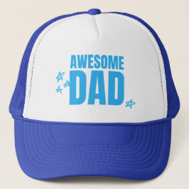 Geweldige pap blauwe tekst trucker pet