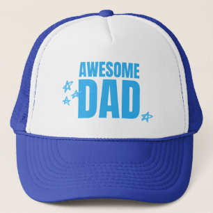 Geweldige pap blauwe tekst trucker pet