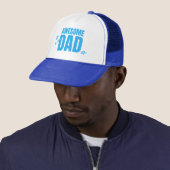 Geweldige pap blauwe tekst trucker pet (In situ)
