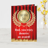 Geweldige papa award Vaderdag groet Kaart (Gele Bloem)