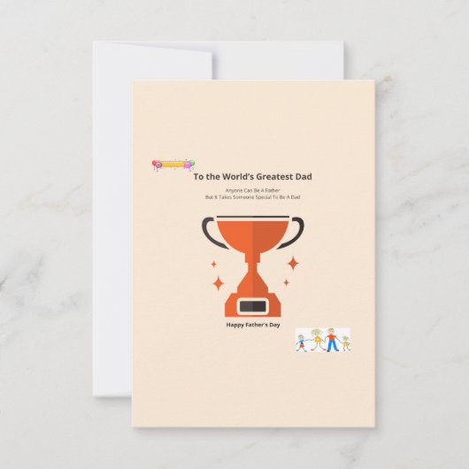 Geweldige papa bedankkaart (Voorkant)