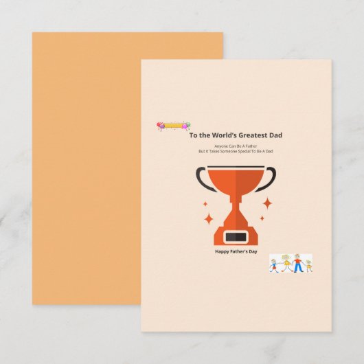 Geweldige papa bedankkaart (Voorkant / Achterkant)