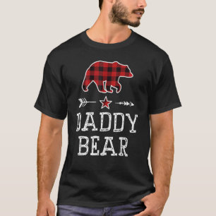 Geweldige Papa Beer Rood Gedekte Grafische Vader D T-shirt