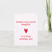 Geweldige papa! | Dochter & Papa - Vaderdag Kaart (Voorkant)