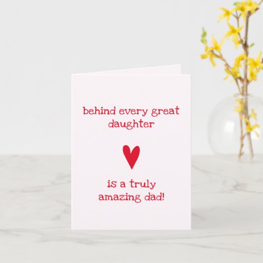 Geweldige papa! | Dochter & Vader - Vaderdag Kaart (Gele Bloem)