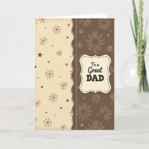 Geweldige papa genaaid label kaart