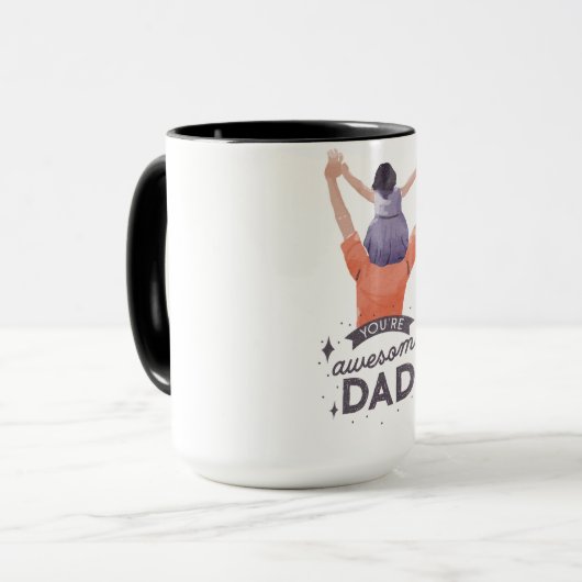 Geweldige papa koffie Mok - ideaal cadeau voor het (Voorkant links)