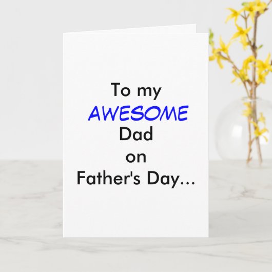 Geweldige papa op Vaderdag Kaart (Gele Bloem)