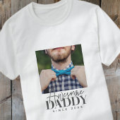 Geweldige papa sinds 20XX Eenvoudig elegant T-shirt
