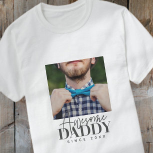 Geweldige papa sinds 20XX Eenvoudig elegant T-shirt