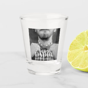 Geweldige Papa Sinds 20XX Eenvoudige Elegante Foto Shot Glas