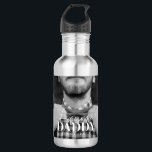 Geweldige papa sinds 20XX Eenvoudige elegante foto Waterfles<br><div class="desc">Dit eenvoudige en moderne ontwerp bestaat uit serif en cursieve typografie en voegt een douanefoto toe</div>