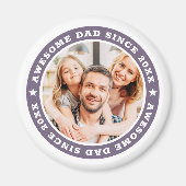 Geweldige papa sinds 20XX Modern Eenvoudige foto Magneet (Voorkant)