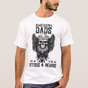 Geweldige papa Tattoo stijl Vaderdag Lichte basi T-shirt