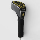 GEWELDIGE PAPA tekst Overwinningskrans & Ster pers Golfheadcover (Schuin)