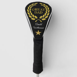 GEWELDIGE PAPA tekst Overwinningskrans & Ster pers Golfheadcover