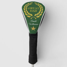 GEWELDIGE PAPA tekst Overwinningskrans & Ster pers Golfheadcover