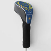 GEWELDIGE PAPA tekst Overwinningskrans & Ster pers Golfheadcover (Schuin)