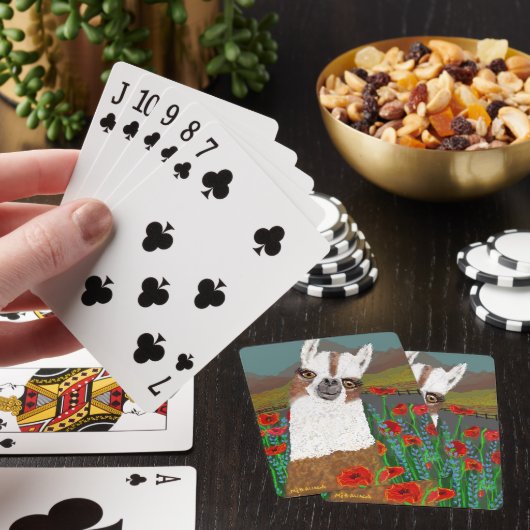 Geweldige papavers en mama Llama Pokerkaarten (Insitu)
