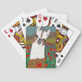 Geweldige papavers en mama Llama Pokerkaarten