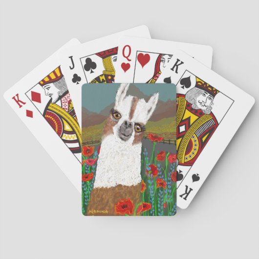 Geweldige papavers en mama Llama Pokerkaarten (Achterkant)