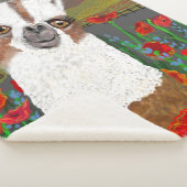 Geweldige papavers en mama Llama Sherpa Deken (3/4)