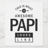 Geweldige Papi Wijn Etiket (Enkel label)