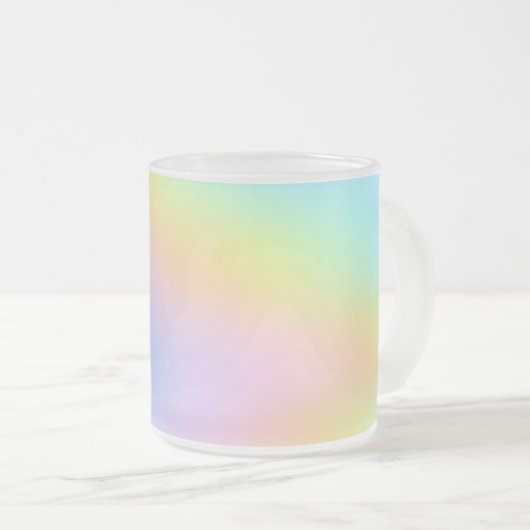 Geweldige pasteelregenboog bruiloft "ware liefde"! matglas koffiemok (Voorkant rechts)