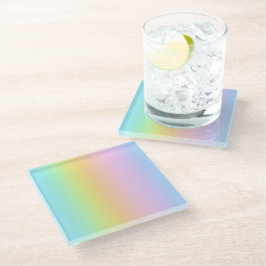 Geweldige pasteelregenboogbruiloft glazen onderzetter