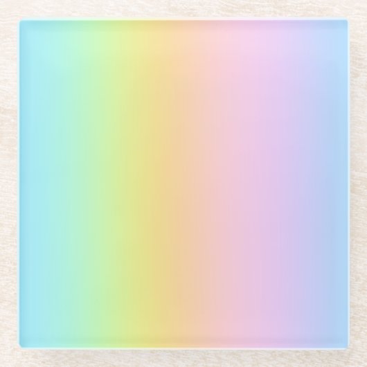 Geweldige pasteelregenboogbruiloft glazen onderzetter (Voorkant)