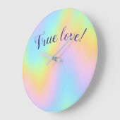 Geweldige pasteelregenboogbruiloft grote klok (Hoek)