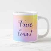 Geweldige pasteelregenboogbruiloft grote koffiekop (Rechts)