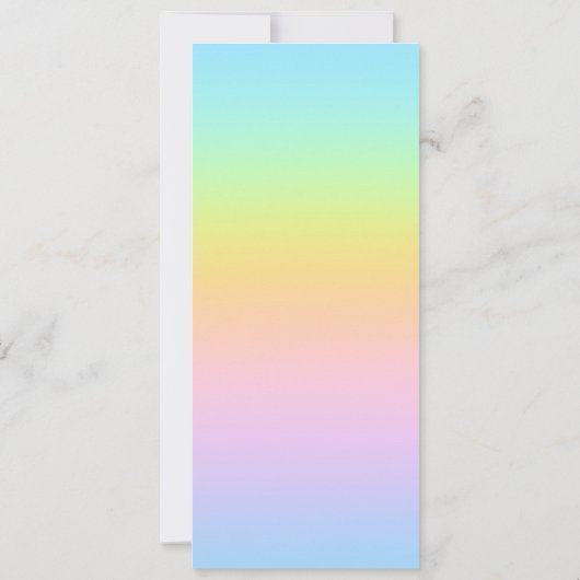 Geweldige pasteelregenboogbruiloft kaart (Achterkant)