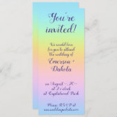 Geweldige pasteelregenboogbruiloft kaart (Voorkant / Achterkant)