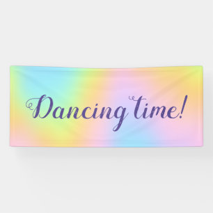 Geweldige pasteelregenboogbruiloft spandoek