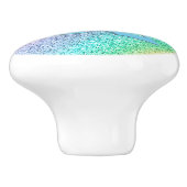 Geweldige pastel Glitter Girly Monogramed Custom Keramische Knop (Zijkant)