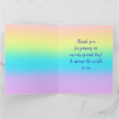 Geweldige pastel regenbooggradiënt bruiloft Dank u Bedankkaart (Binnen)