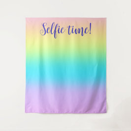 Geweldige pastelregenbooggradiënt weduwschap Selfi Wandkleed