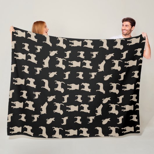 Geweldige patroon van een huishond fleece deken (In situ)
